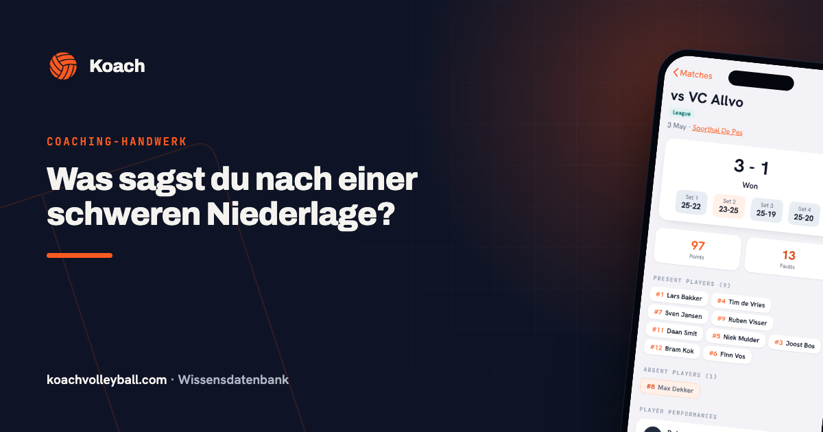 Was sagst du nach einer schweren Niederlage?
