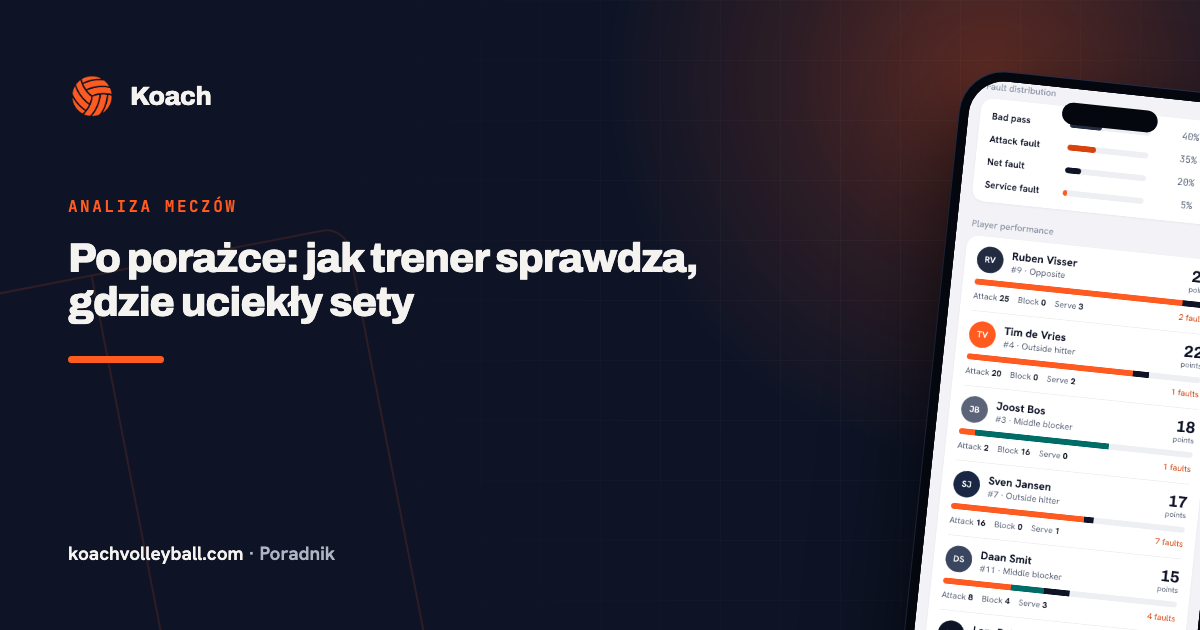 Po porażce: jak trener sprawdza, gdzie uciekły sety