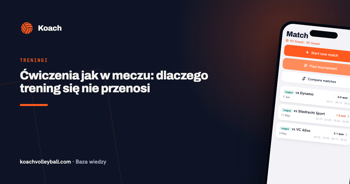 Ćwiczenia jak w meczu: dlaczego trening się nie przenosi