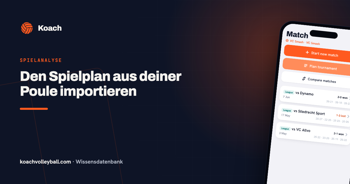 Den Spielplan aus deiner Poule importieren