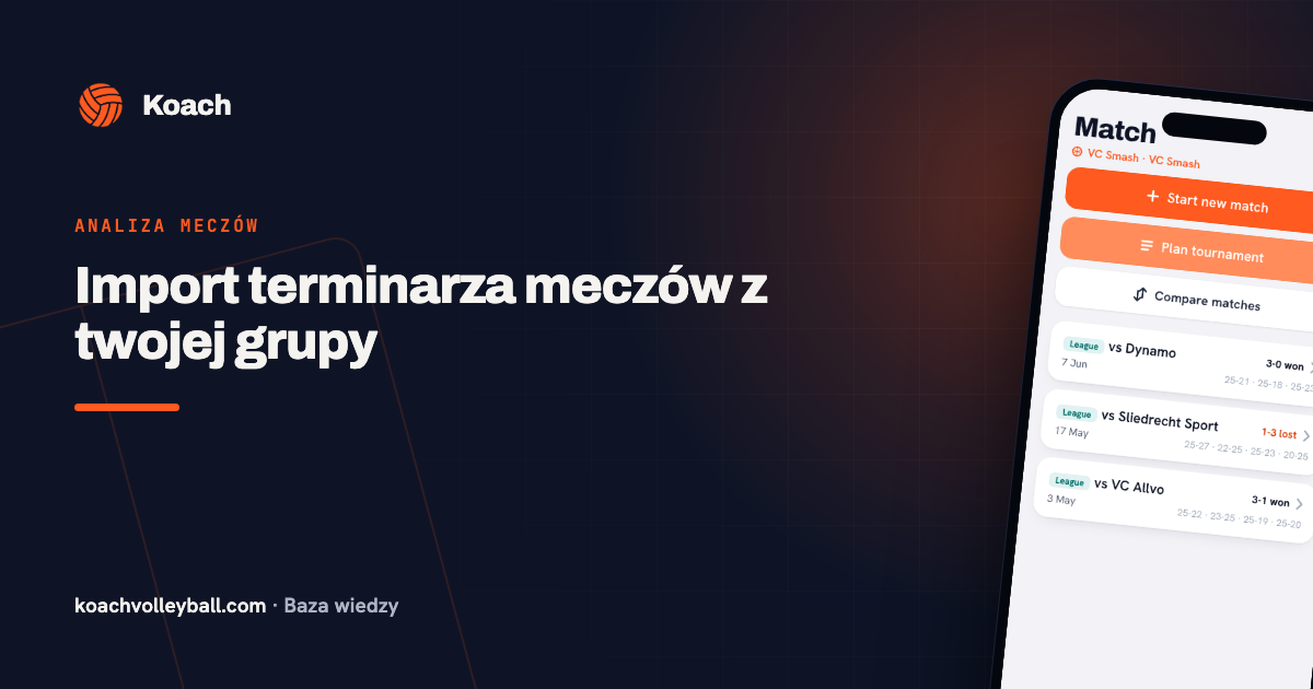 Import terminarza meczów z twojej grupy