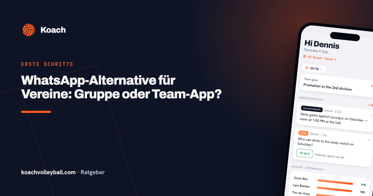WhatsApp-Alternative für Vereine: Gruppe oder Team-App?