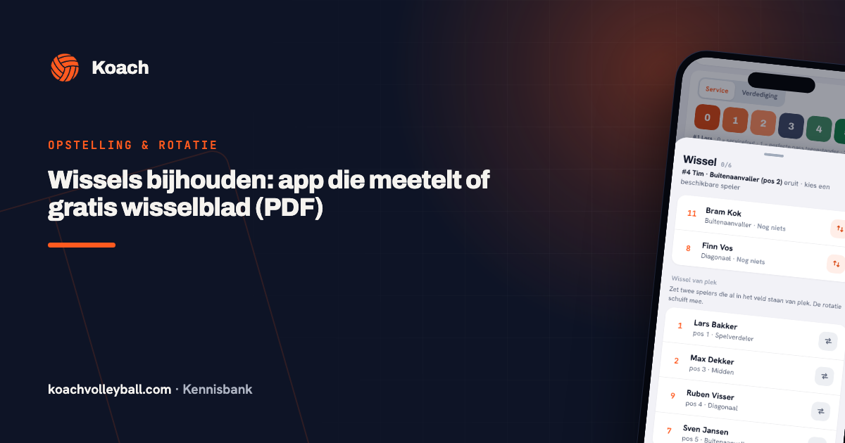 Wissels bijhouden: app die meetelt of gratis wisselblad (PDF)