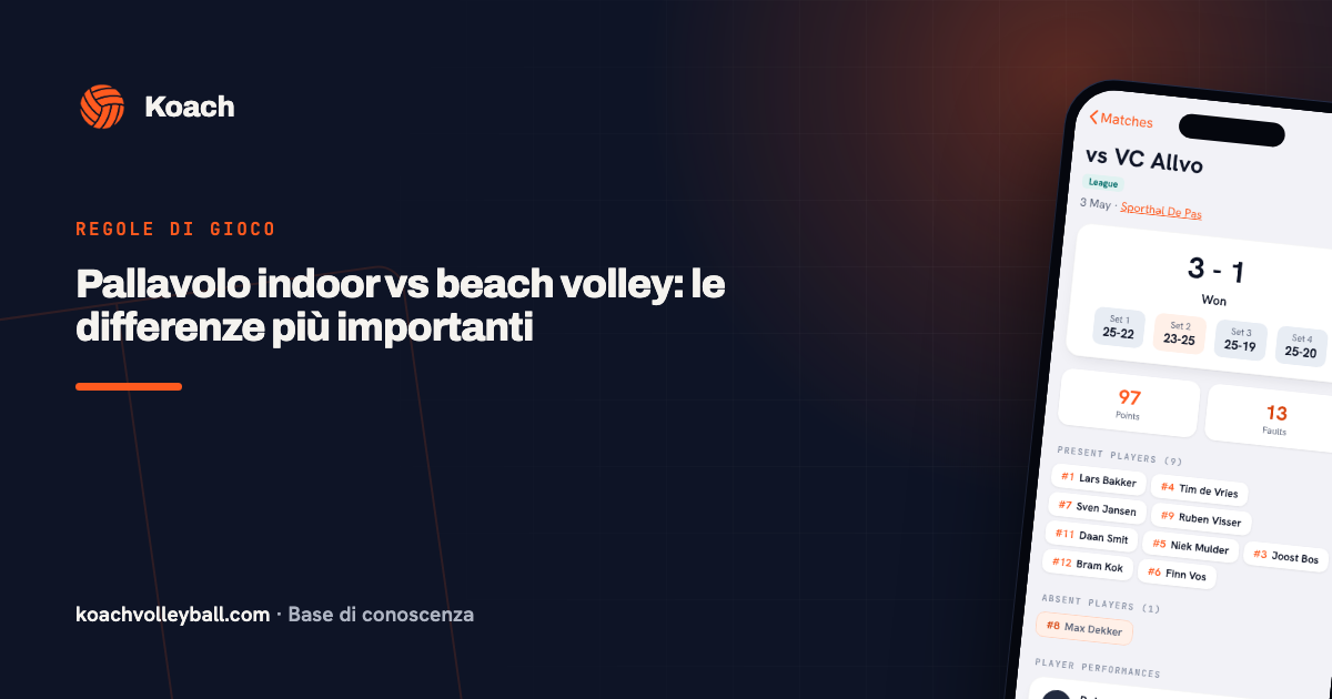 Wedstrijdscores in de Koach-app met setstanden van een volleybalwedstrijd